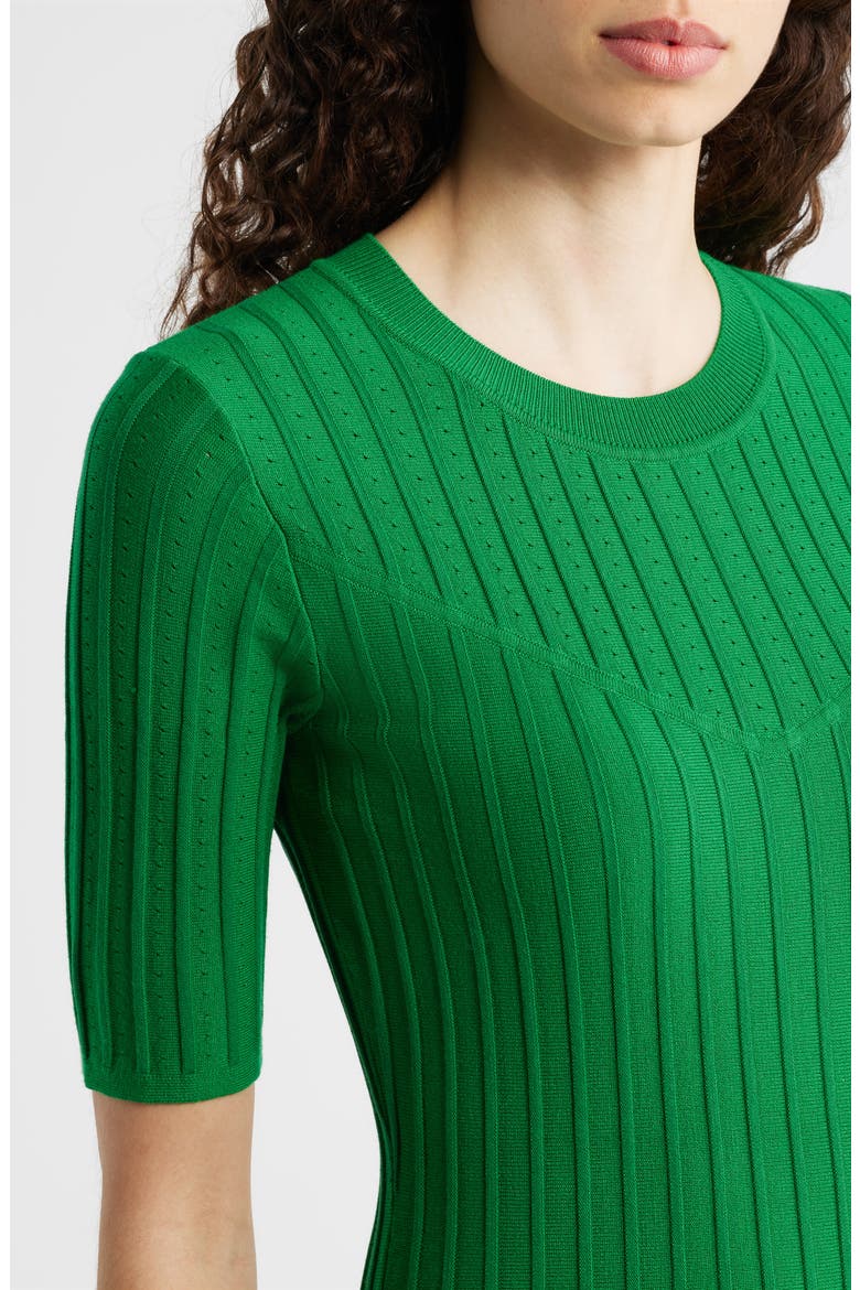 The Wanda Fit & Flare Sweater Dress, Alternate, color, GREEN LARK