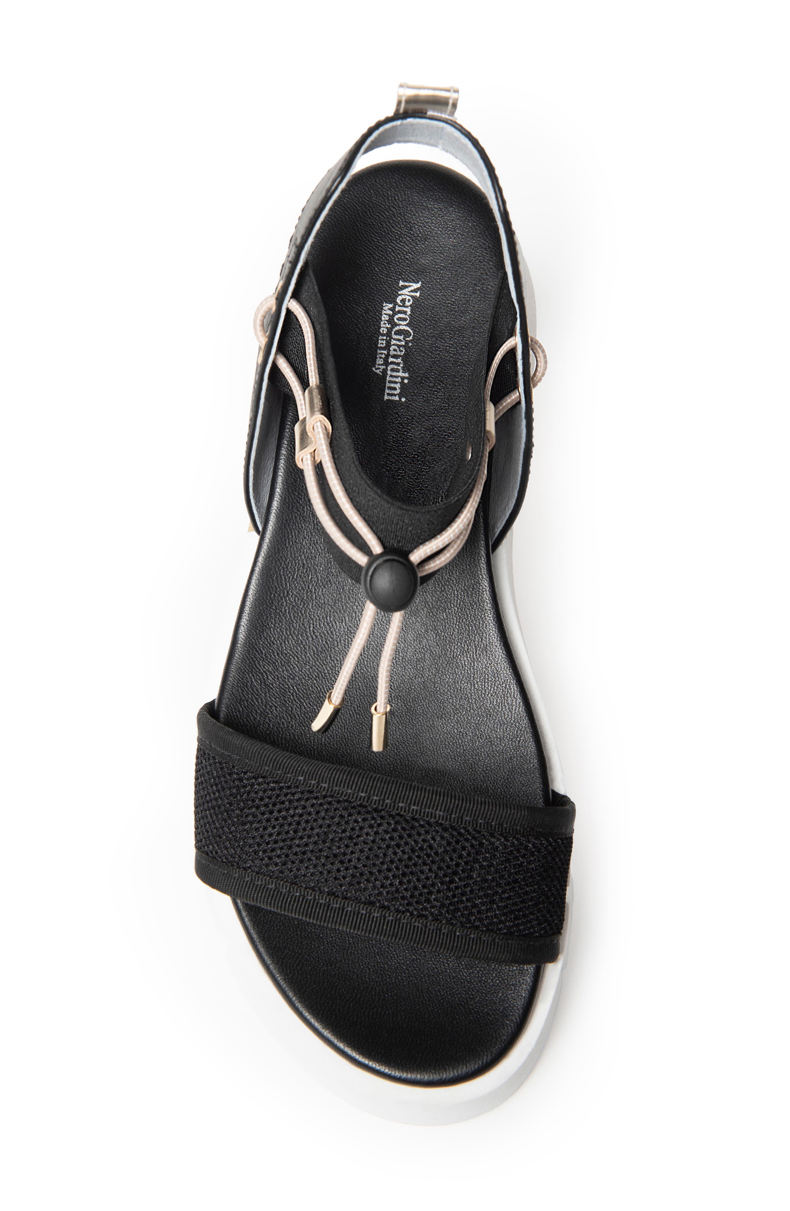 NeroGiardini Platform Sandal, Alternate, color, Black