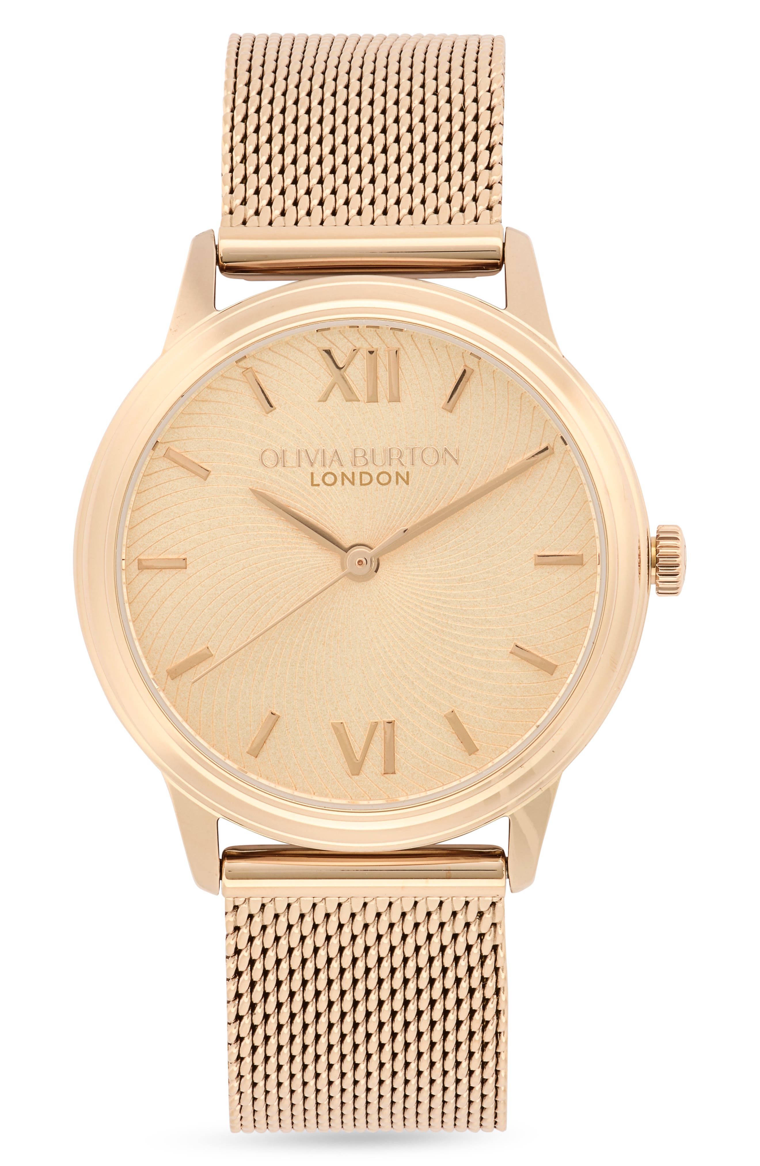 Swirl Mesh Strap Quartz Watch, 32mm