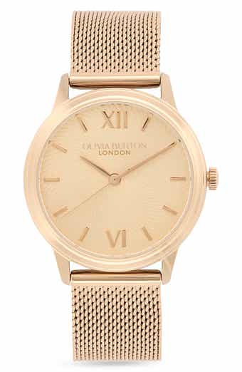 Swirl Mesh Strap Quartz Watch, 32mm