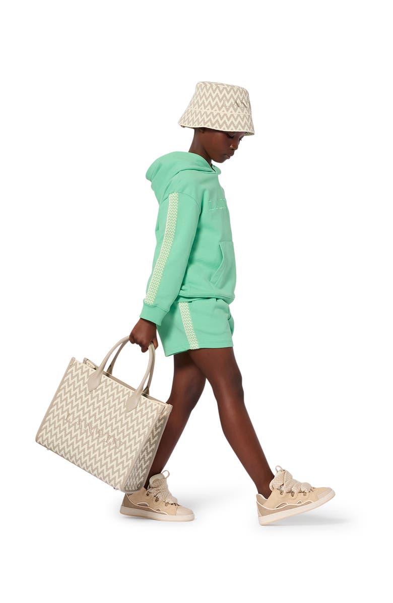 Lanvin Hoodie Curb In Cotton, Alternate, color, Jade