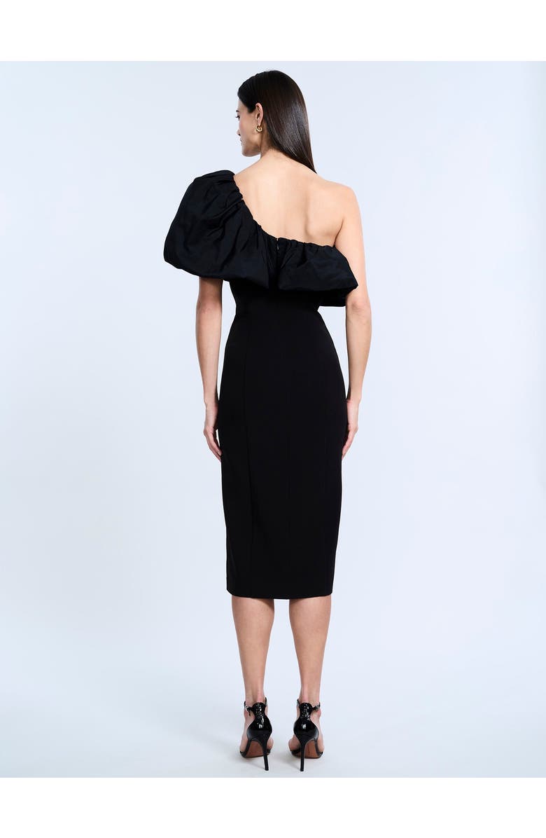 BCBGMAXAZRIA Solid Dress with Puff, Alternate, color, Black