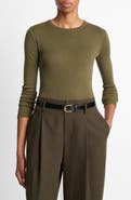 Vince Essential Long Sleeve Pima Cotton & Modal T-Shirt