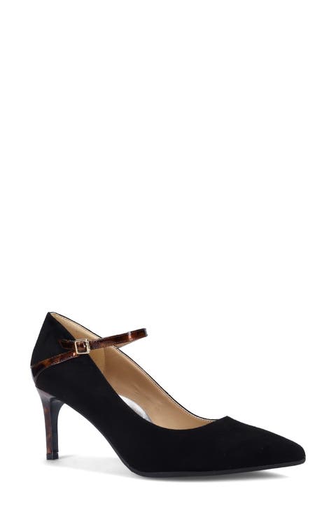 Caroline Mary Jane Pointed Toe Pump