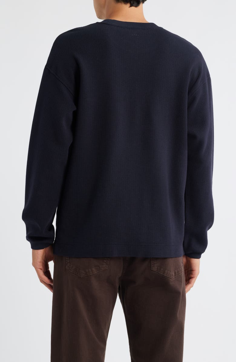 FRAME Long Sleeve Waffle Stitch T-Shirt, Alternate, color, Dark Navy
