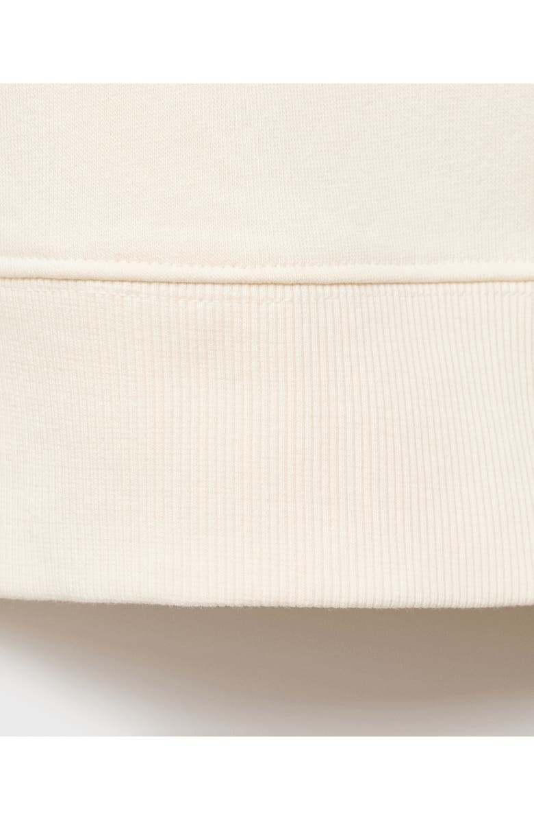 MANGO Crewneck Cotton Sweatshirt, Alternate, color, Vanilla