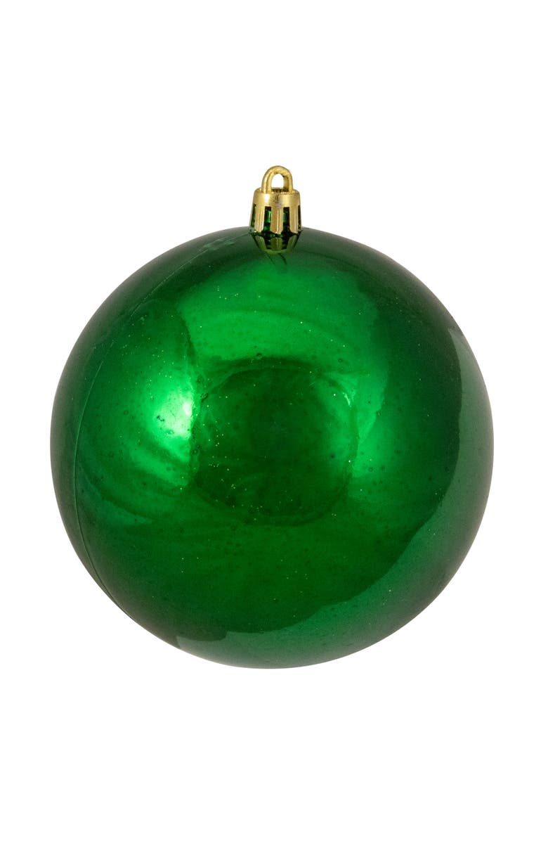 Northlight Shatterproof 4-Finish Christmas Ball Ornaments - 4" (100mm) - Christmas Green - 12ct, Alternate, color, 