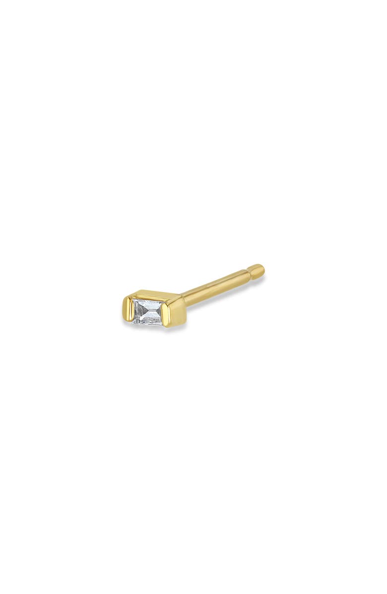Zoë Chicco White Diamond Baguette Stud Earring, Main, color,