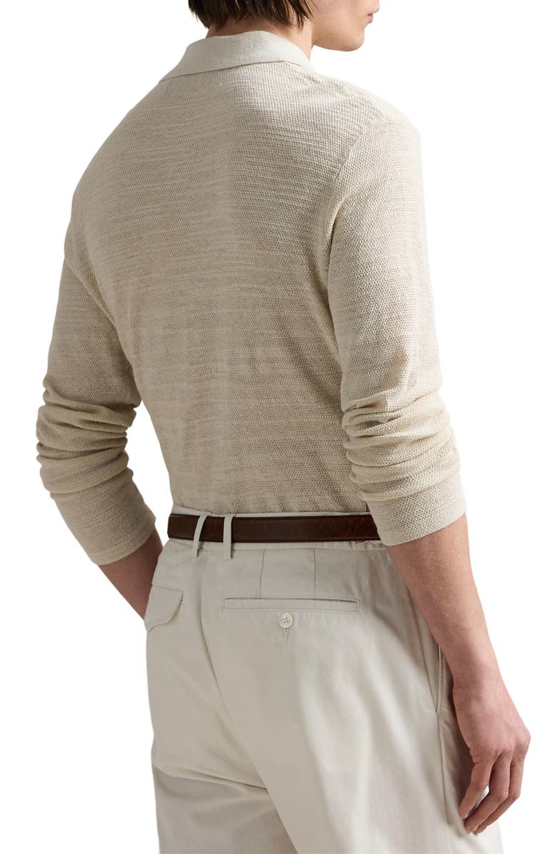 Polo Ralph Lauren Textured Cotton & Linen Button-Up Shirt, Alternate, color,