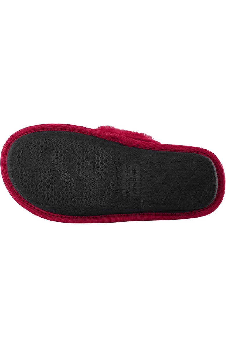 FOCO Women's FOCO Crimson Alabama Crimson Tide Two-Tone Crossover Faux Fur Slide Slippers, Alternate, color,