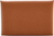 Pre-Owned Hermes Calvi Duo Card Holder Epsom