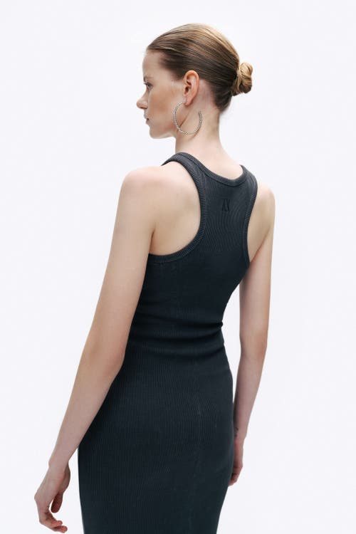 Nocturne Fitted Maxi Dress In Anthracite