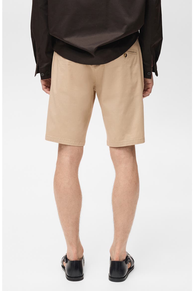 Slim Fit Flat Front Bermuda Chino Shorts, Alternate, color, BEIGE