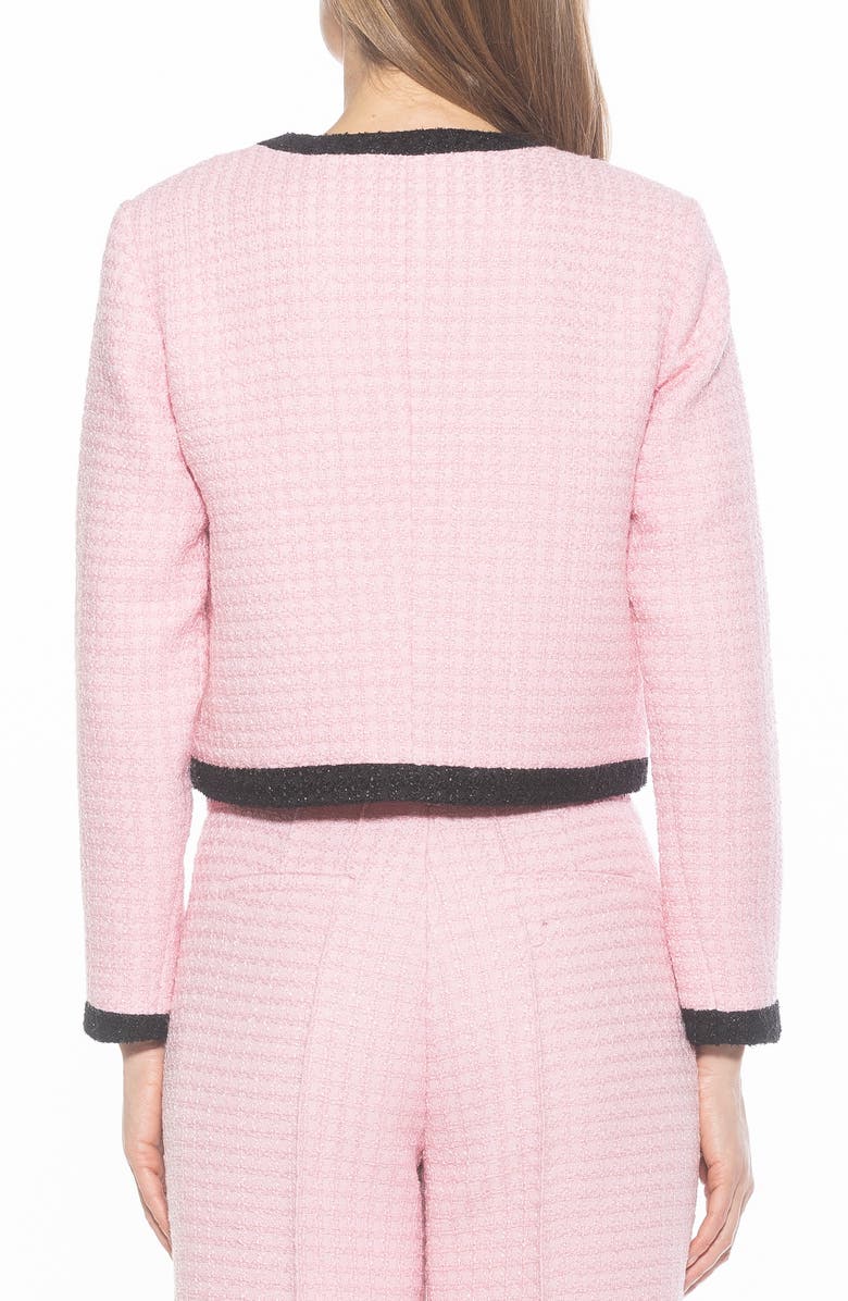Alexia Admor Rose Tweed Jacket, Alternate, color, Pink