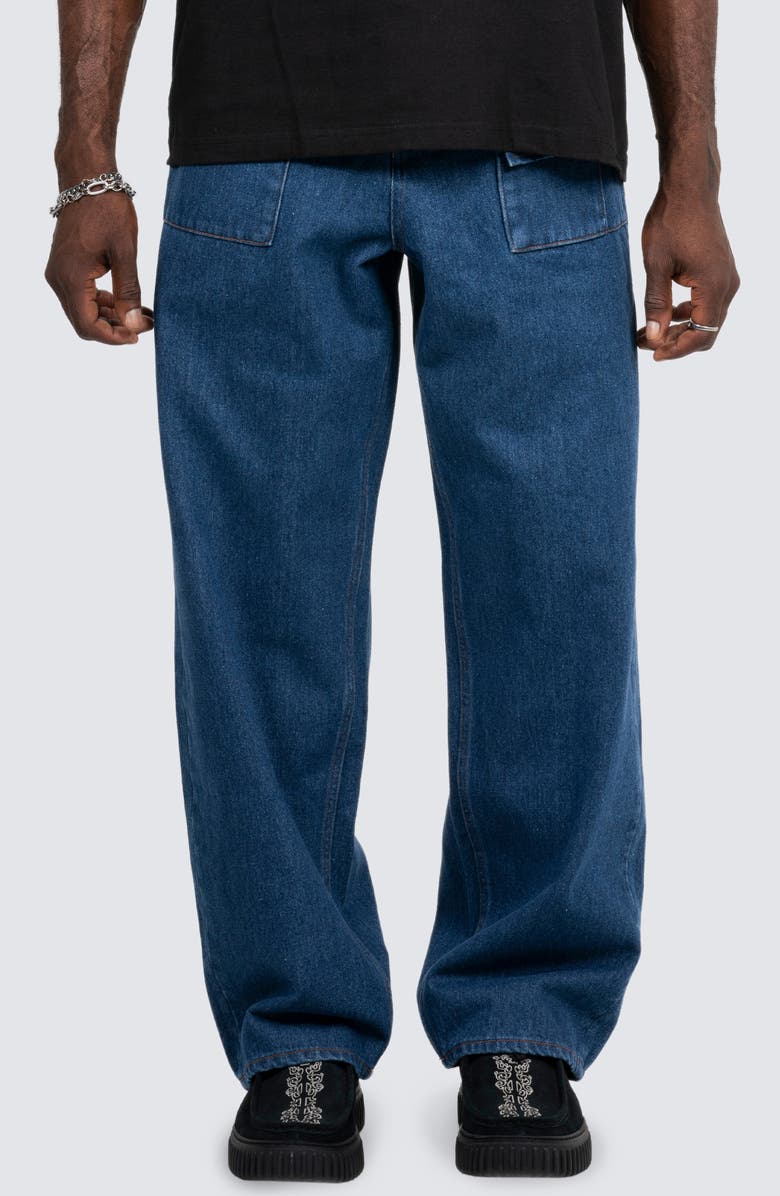 PLEASURES Grind Baggy Jeans, Main, color,