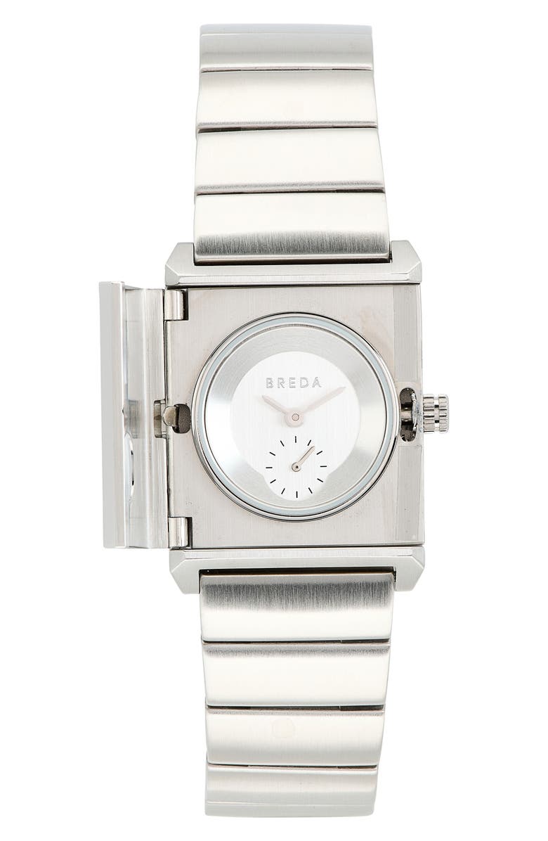 BREDA Pulse Locket Tank Bracelet Watch, 26mm x 30mm, Main, color, 