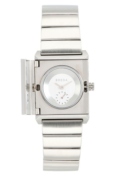 Pulse Locket Tank Bracelet Watch, 26mm x 30mm