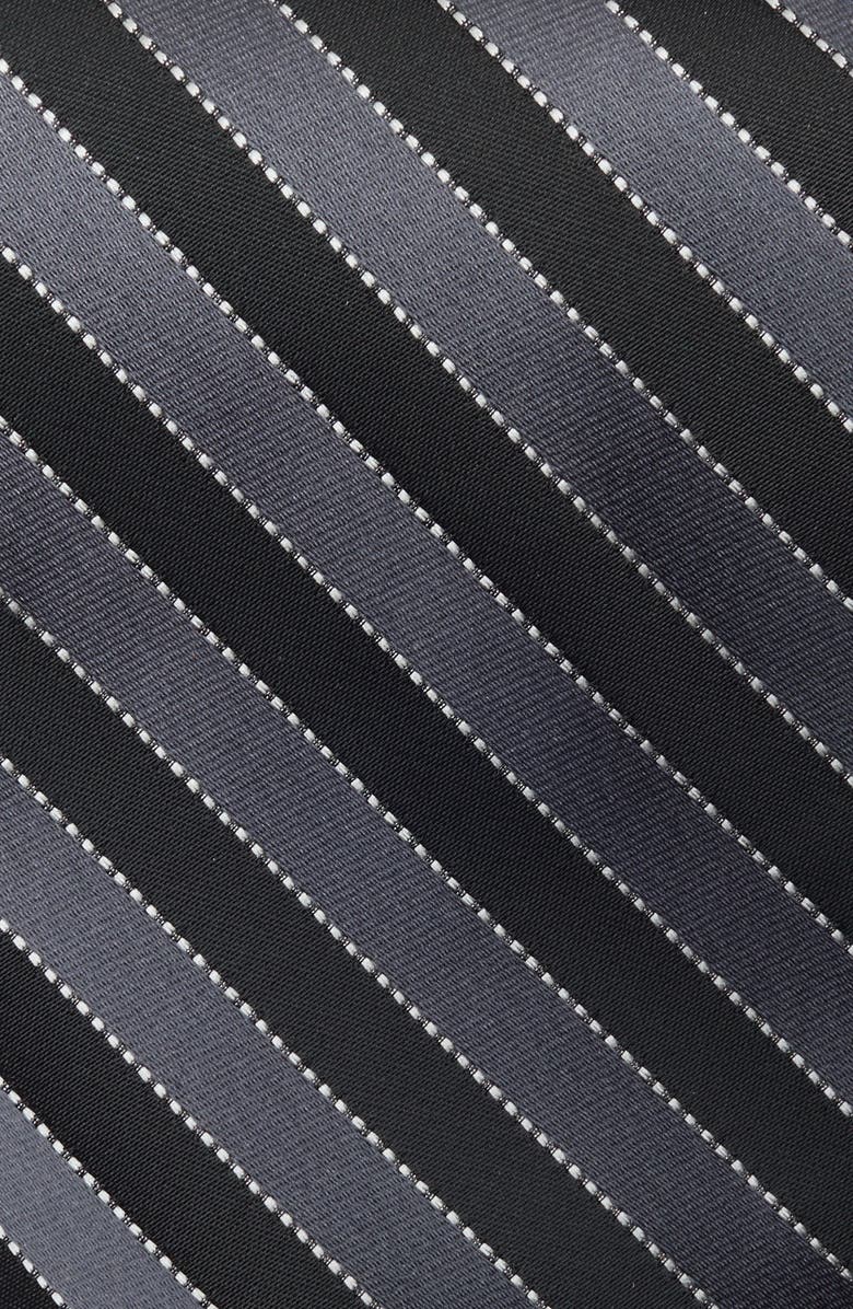 Michael Kors Richmond Stripe Tie, Alternate, color, Black