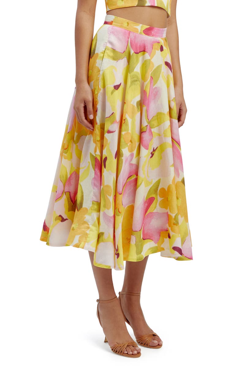 Bardot Mirabelle Floral Print Skirt, Alternate, color, Wall Floral
