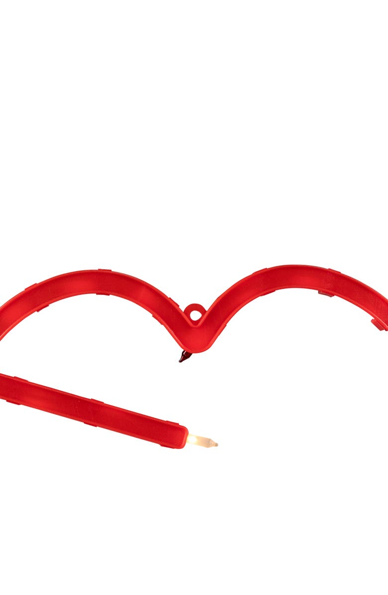 Northlight Lighted Heart and Arrow Valentine's Day Window Silhouette - 17" - Red, Alternate, color,