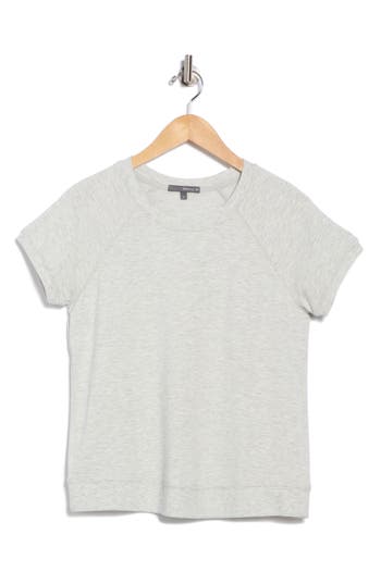 Matty M . Raglan Sleeve Fleece T-shirt In Gray