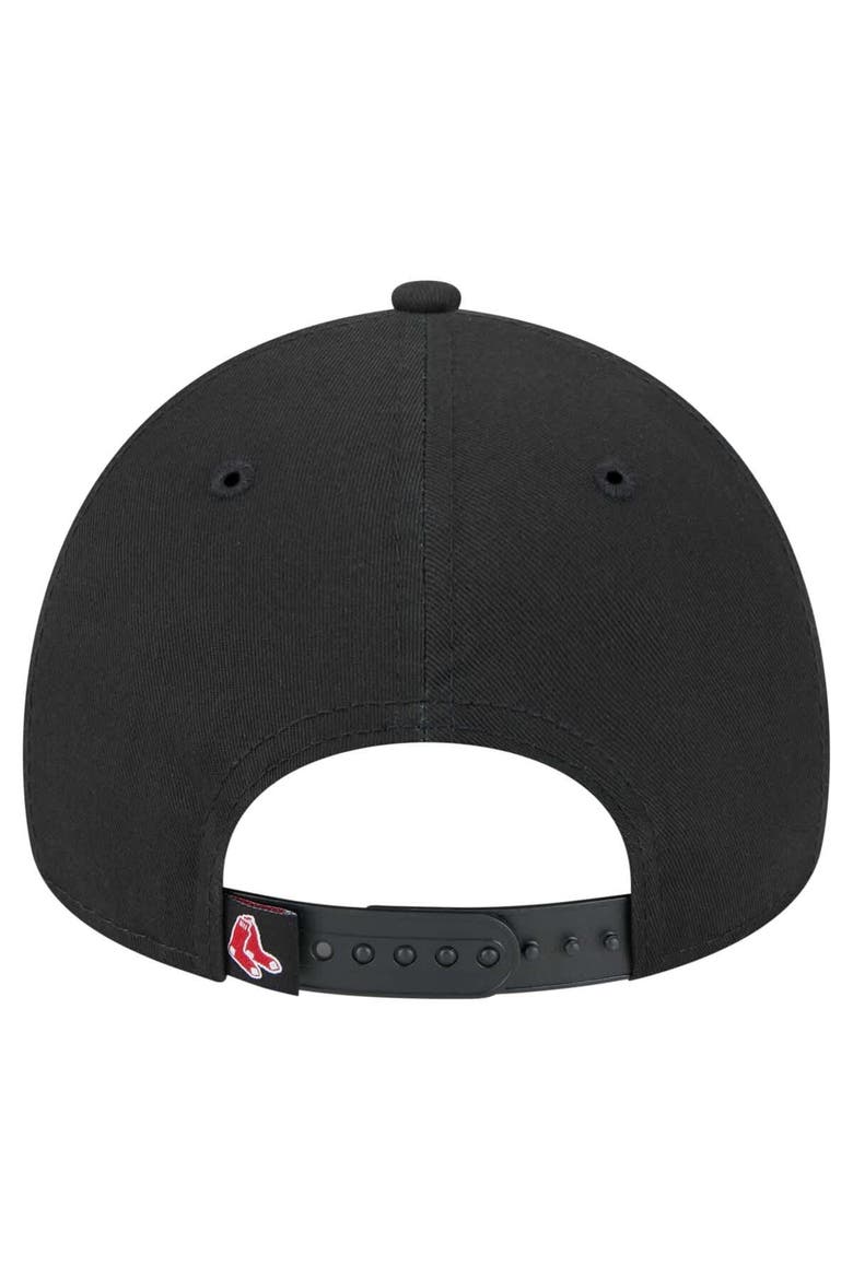 Men's New Era Black Boston Red Sox 9FORTY A-Frame Adjustable Hat, Alternate, color, Black