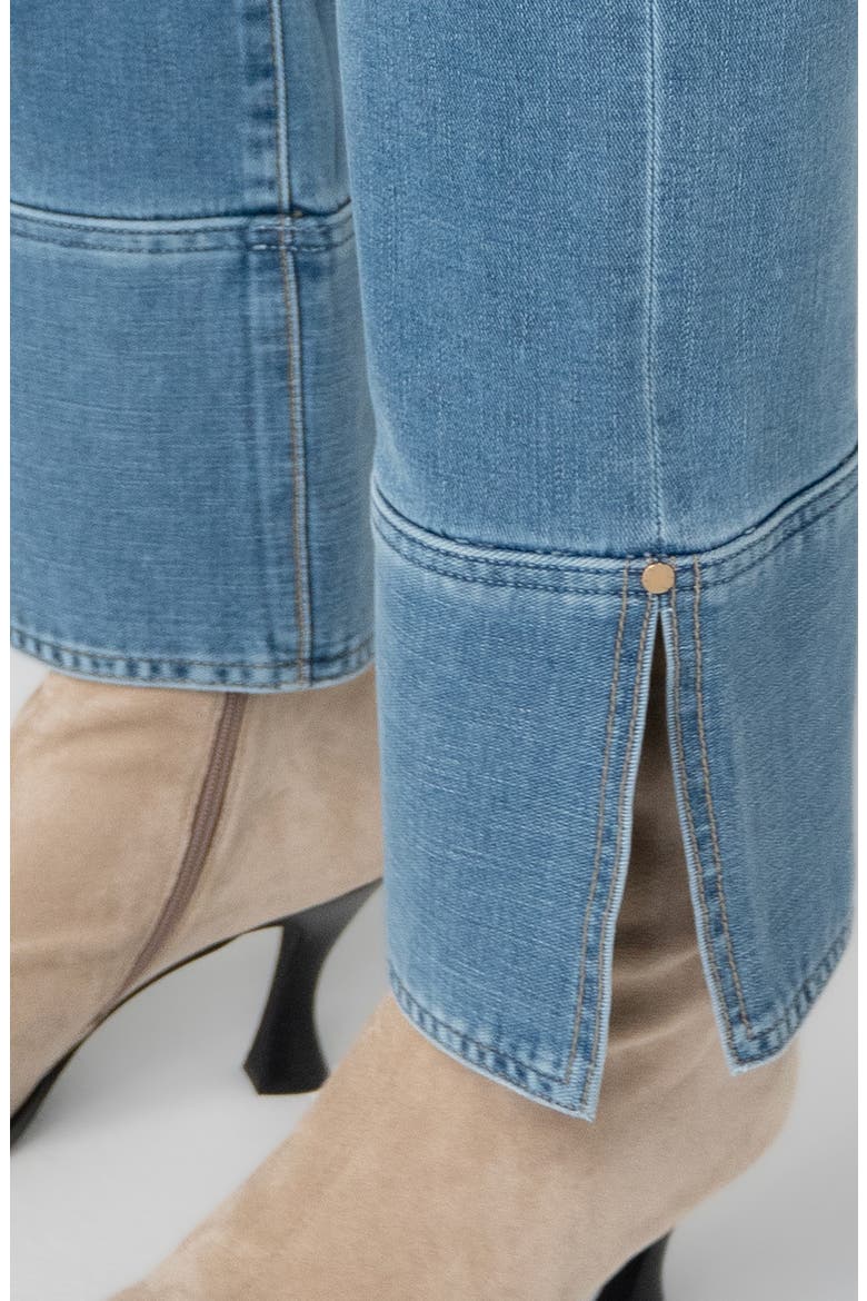 Kennedy Straight Leg Slit Cuff Jeans, Alternate, color, COWBOY SKY