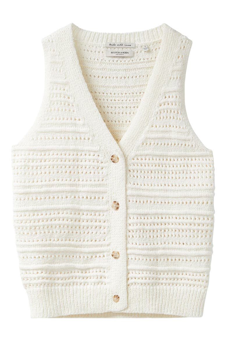 Open Knit Vest, Main, color, IVORY
