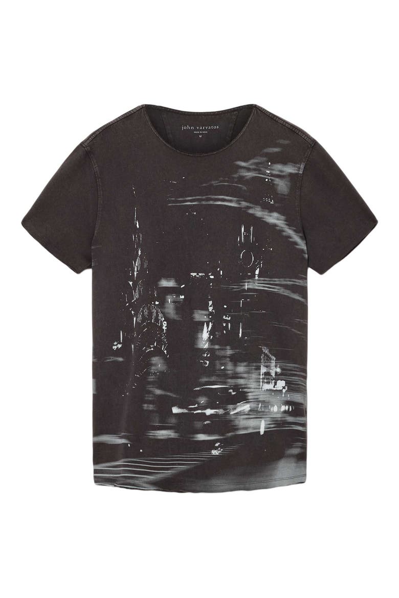 Raw Edge City Photo Graphic T-Shirt, Alternate, color, CHARCOAL
