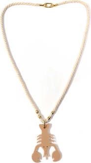 By Lilla Rope Lobster Necklace