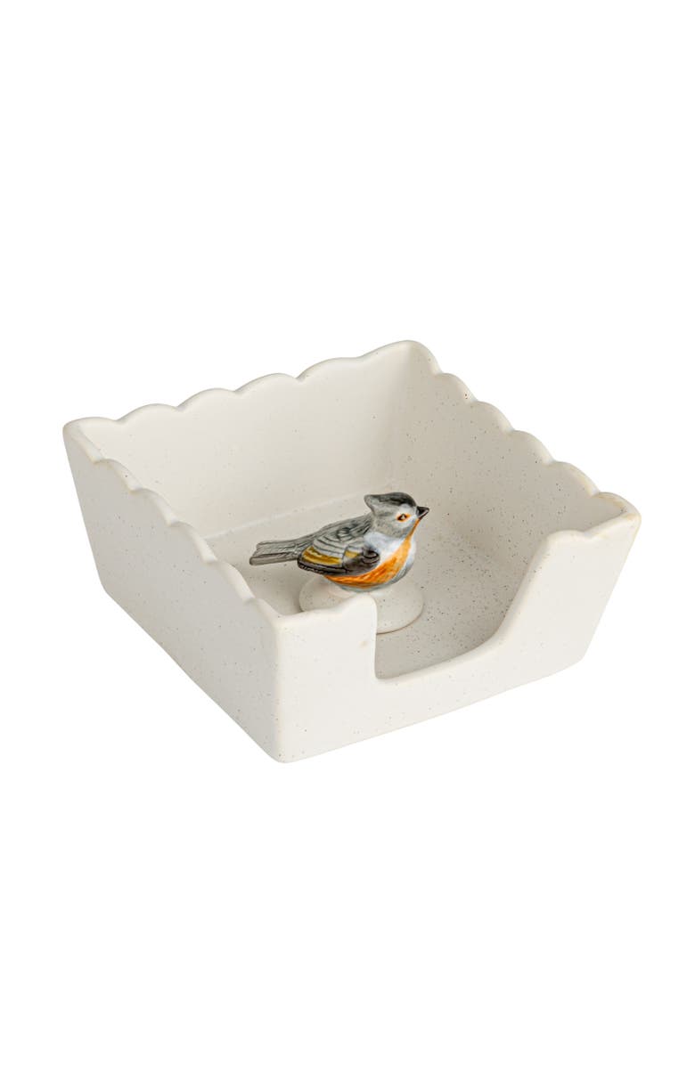 Storied Home Avian Grace Napkin Holder with Weight, Main, color, White
