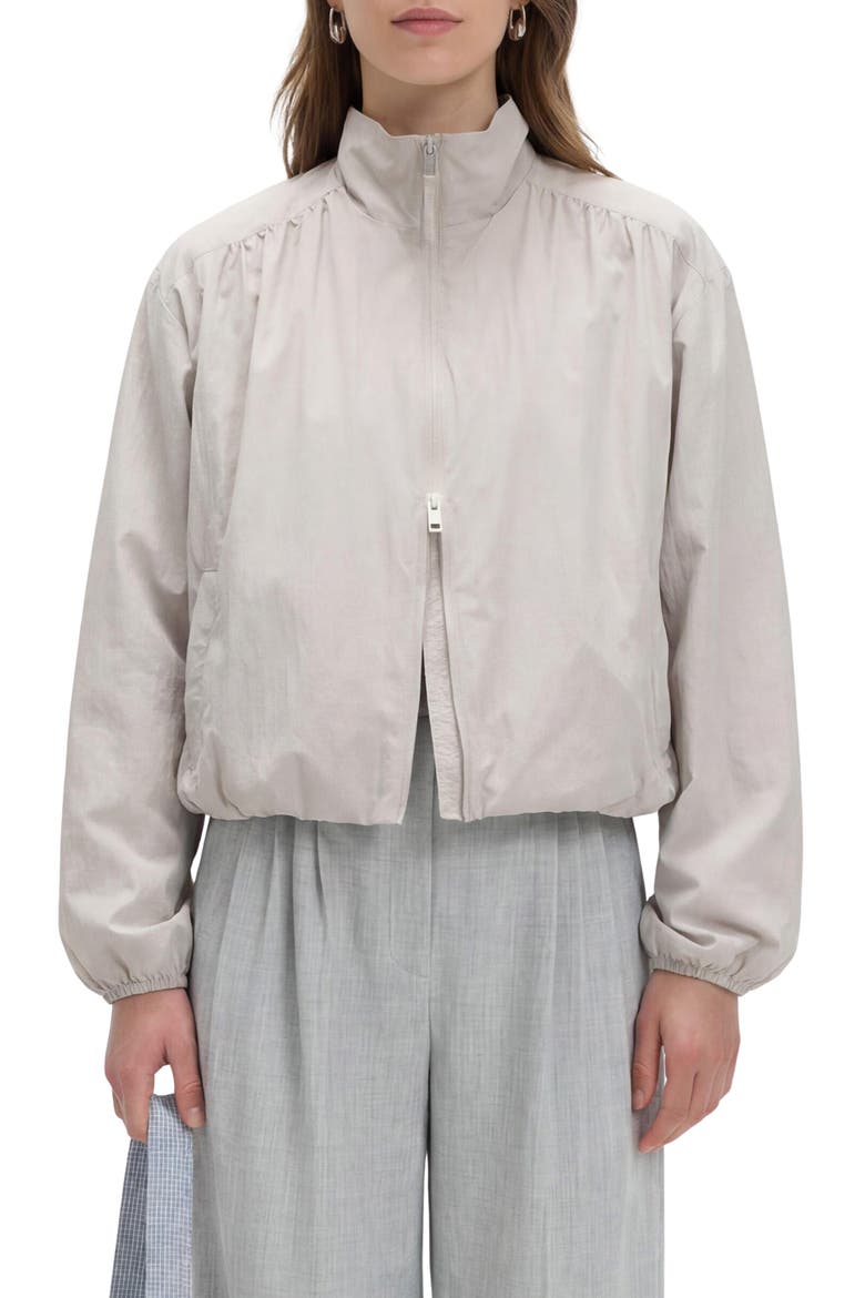Funnel Neck Jacket, Main, color, GREY