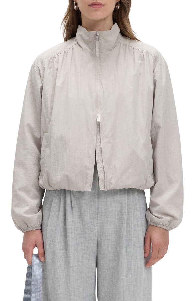 M&S Funnel Neck Jacket, Main, color, Grey