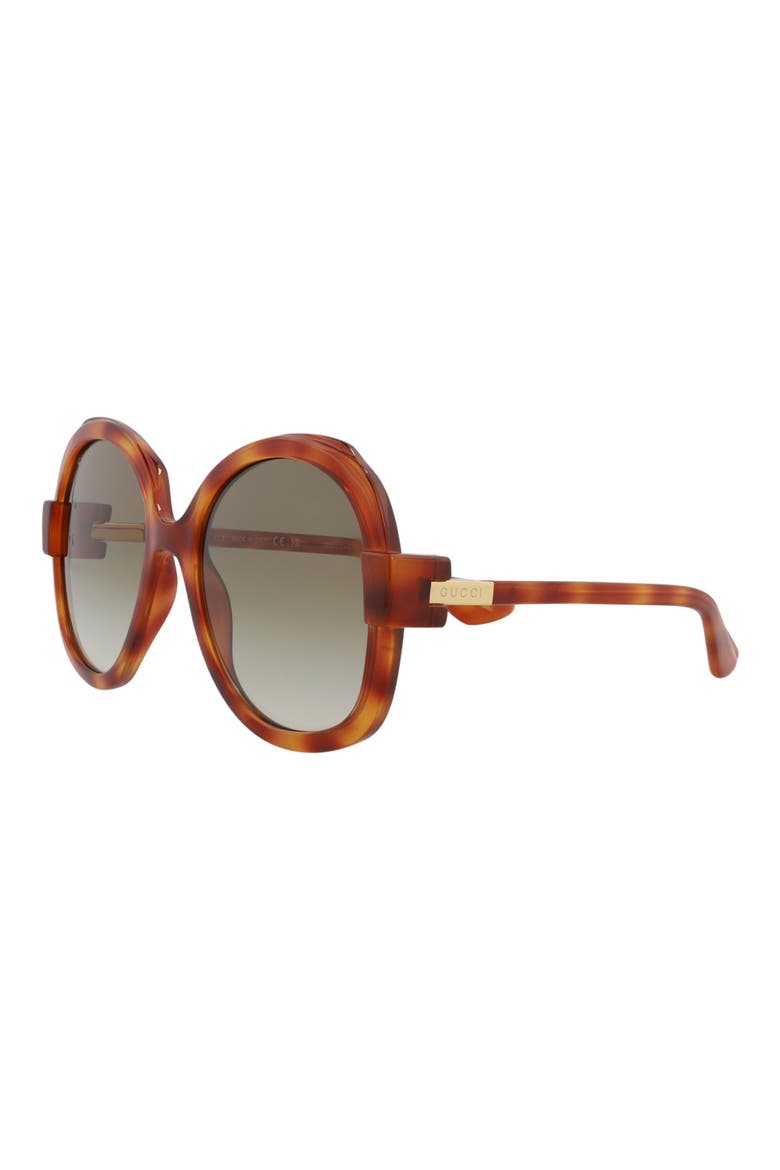 57mm Oval Fashion Sunglasses, Alternate, color, HAVANA HAVANA BROWN