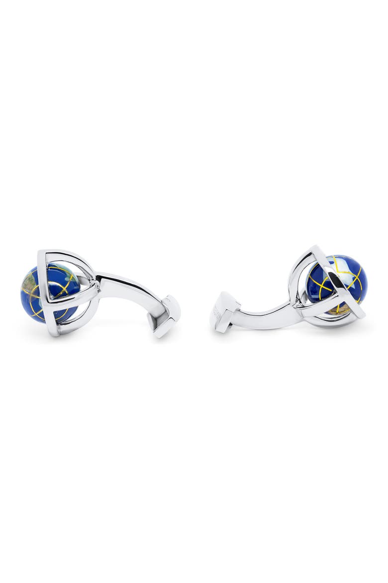'Globe' Cuff Links, Alternate, color, NAVY