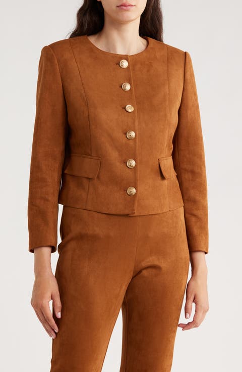 Faux Suede Jacket