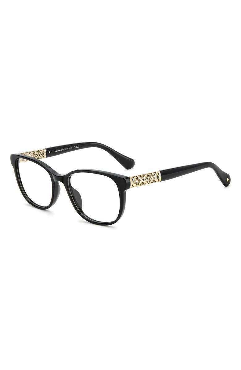 Kate Spade New York lyssa 51mm square optical glasses, Alternate, color, 