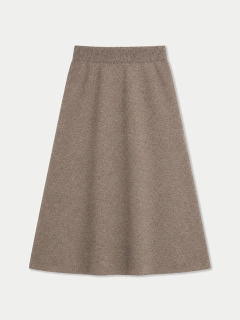 Cashmere Knitted Midi Skirt