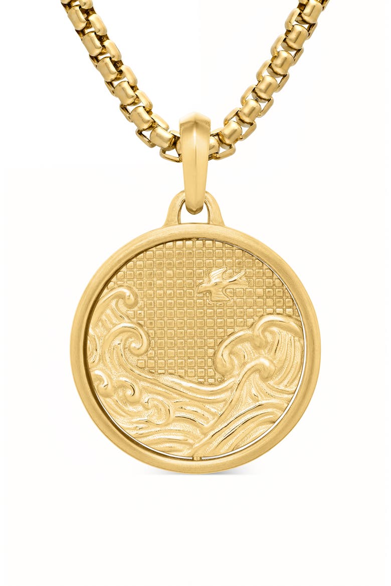 Water & Fire Amulet in 18K Yellow Gold, Main, color, 18K YELLOW GOLD