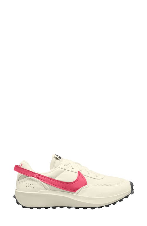 Nike Waffle Debut Sneaker In Sail/aster Pink-black