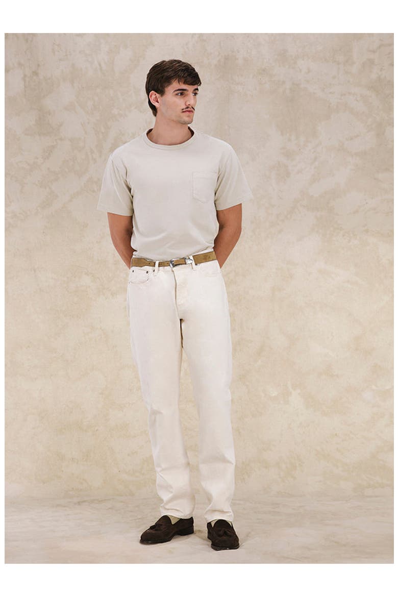 Johnj Japan Selvedge 5-Pocket Regular Fit Ecrù Denim, Alternate, color, OFF WHITE
