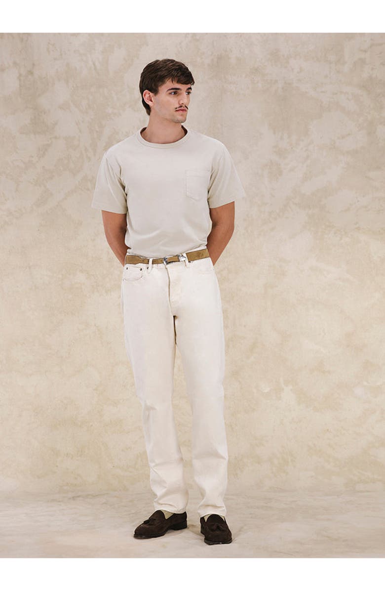 Fortela Johnj Japan Selvedge 5-Pocket Regular Fit Ecrù Denim, Alternate, color, Off White