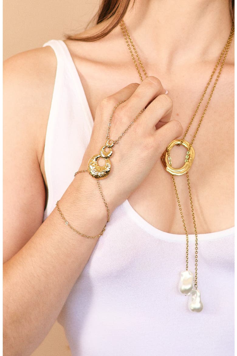 Lua Hand Chain, Alternate, color, GOLD