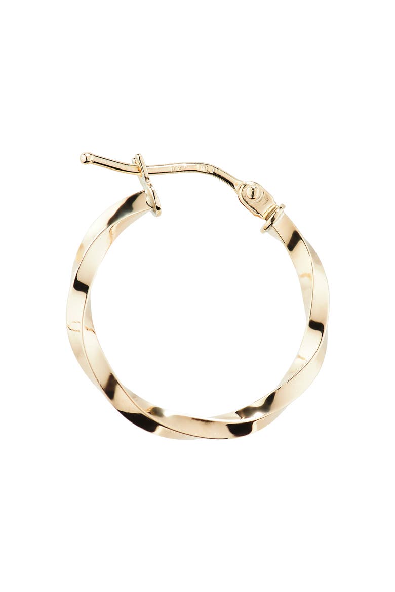 14K Gold Twist Hoop Earrings (Nordstrom Exclusive), Alternate, color, 14K YELLOW GOLD