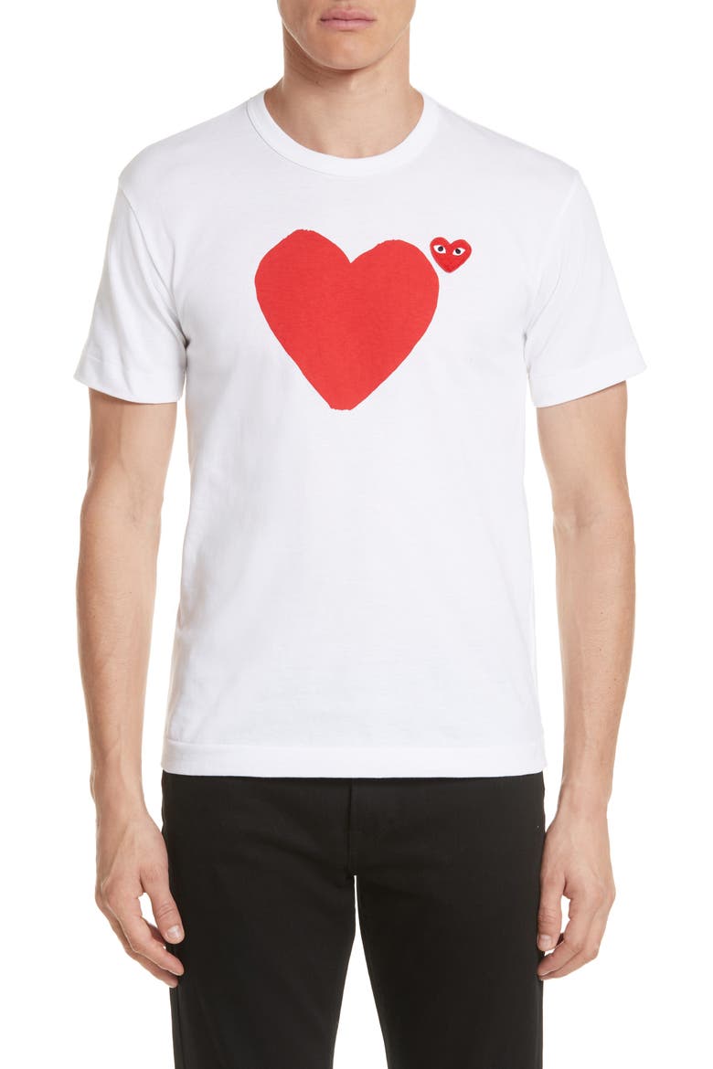 Heart Graphic Tee, Main, color, WHITE 1