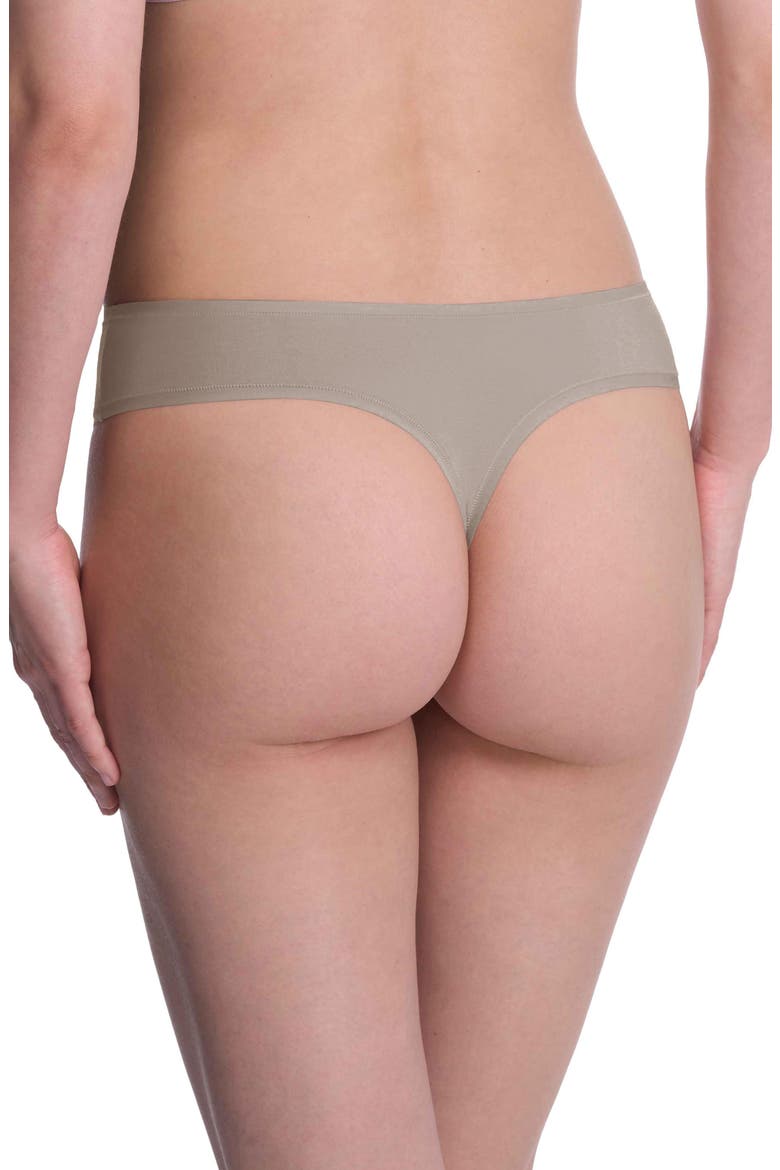 Bliss Bare Cotton Thong, Alternate, color, Smoky