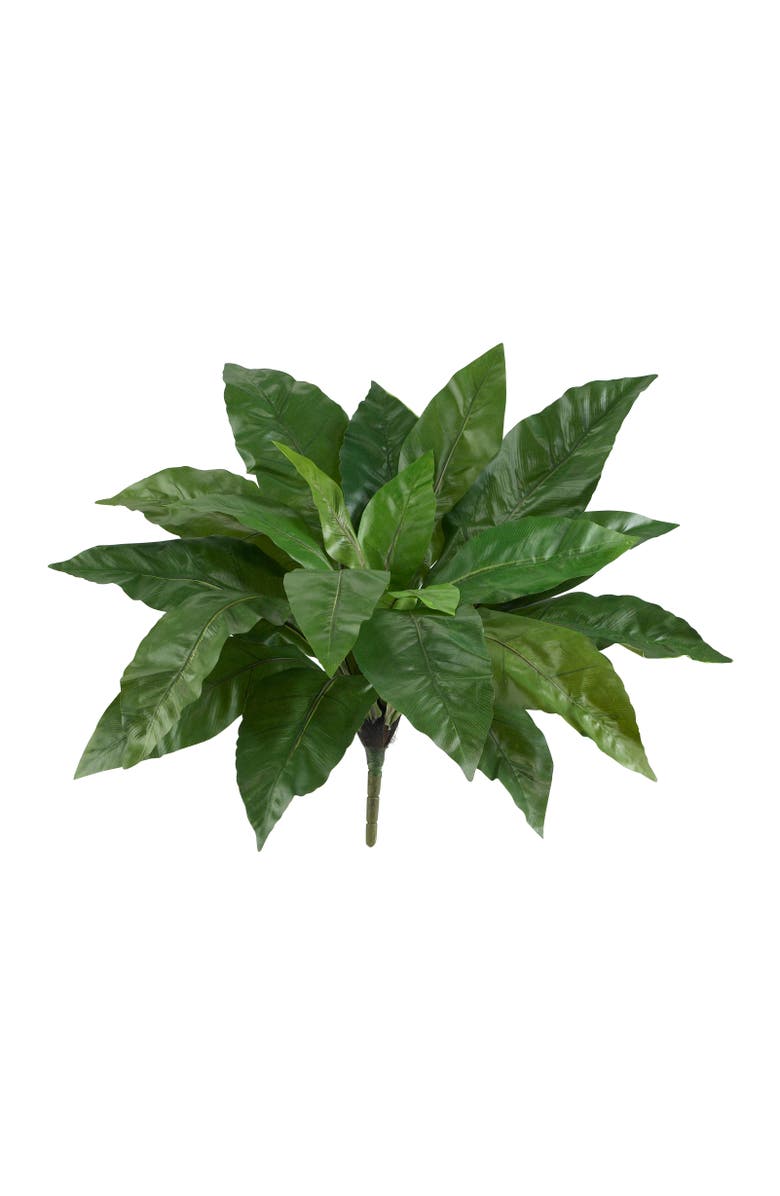 NEARLY NATURAL 23-in Birds Nest Fern Artificial Plant, Main, color, Green
