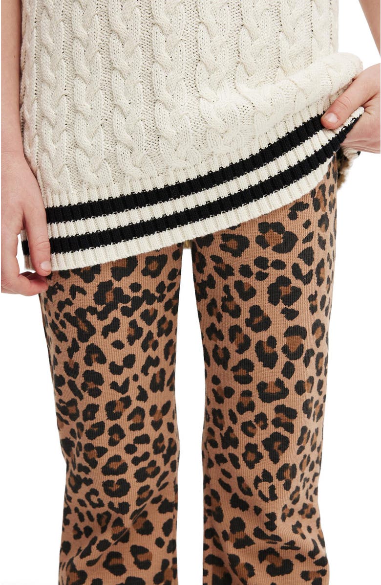 Cotton On Kids Kid's Essential Francine Flare Legging, Alternate, color, Taupy Brown Leopard