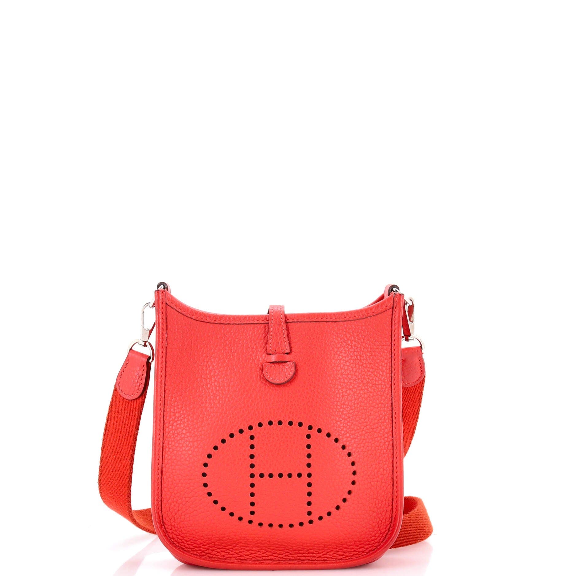 Pre-Owned Hermes Evelyne Bag Gen III Clemence TPM, Main, color, Geranium