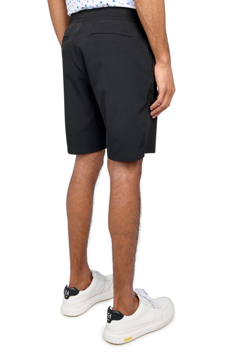 CONSTRUCT Regular Fit Solid Recycled Performance Drawstring Golf Shorts, Alternate, color, Black